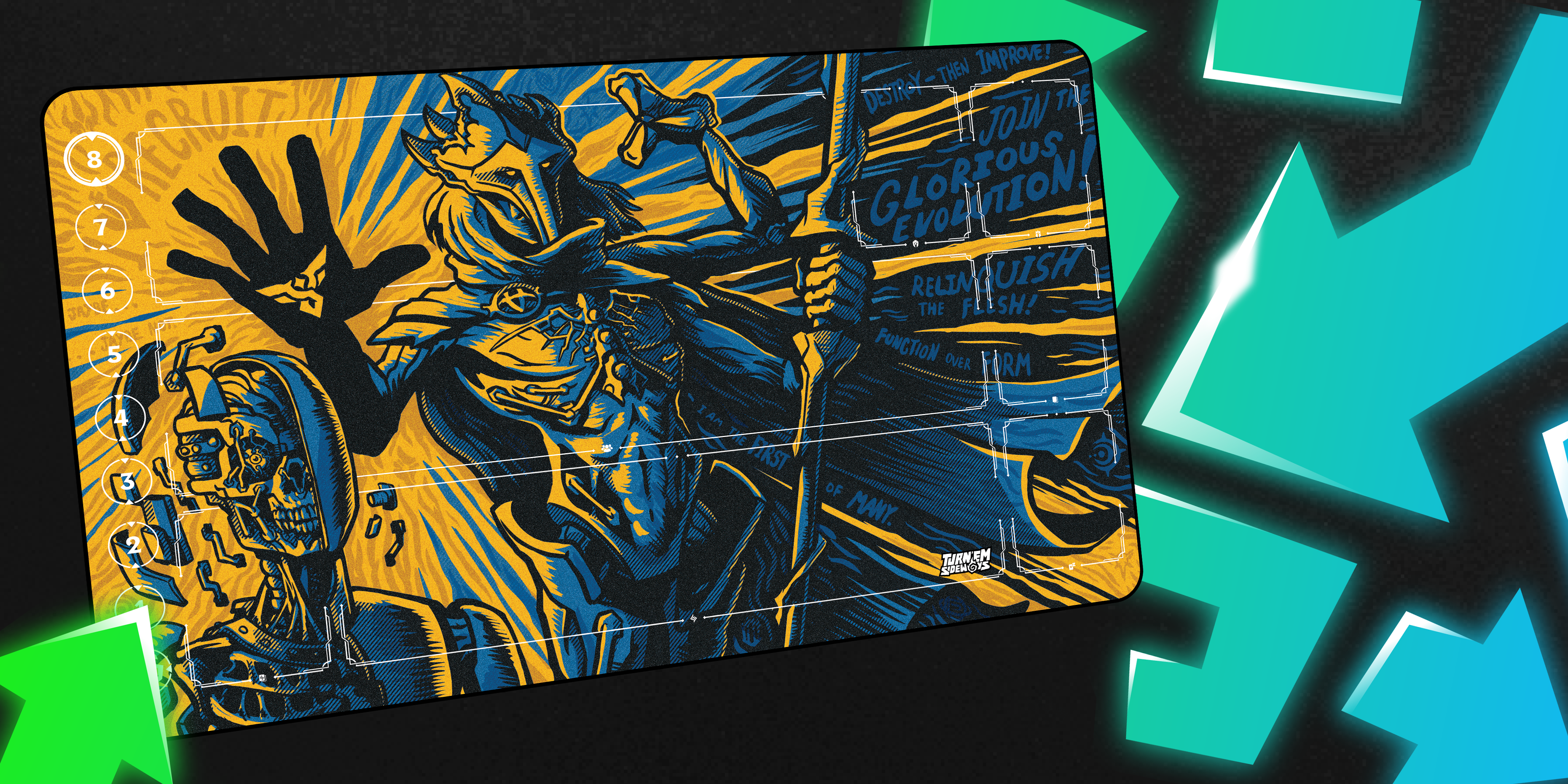 riftbound card dimensions mm The Glorious Evolution Riftbound Playmat – Turn'em Sideways